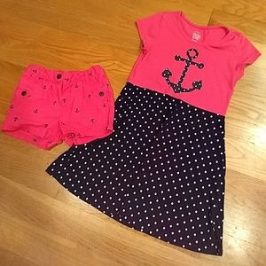 Nautical girls shorts and dress